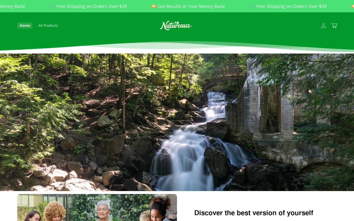 natureaus.com homepage screenshot