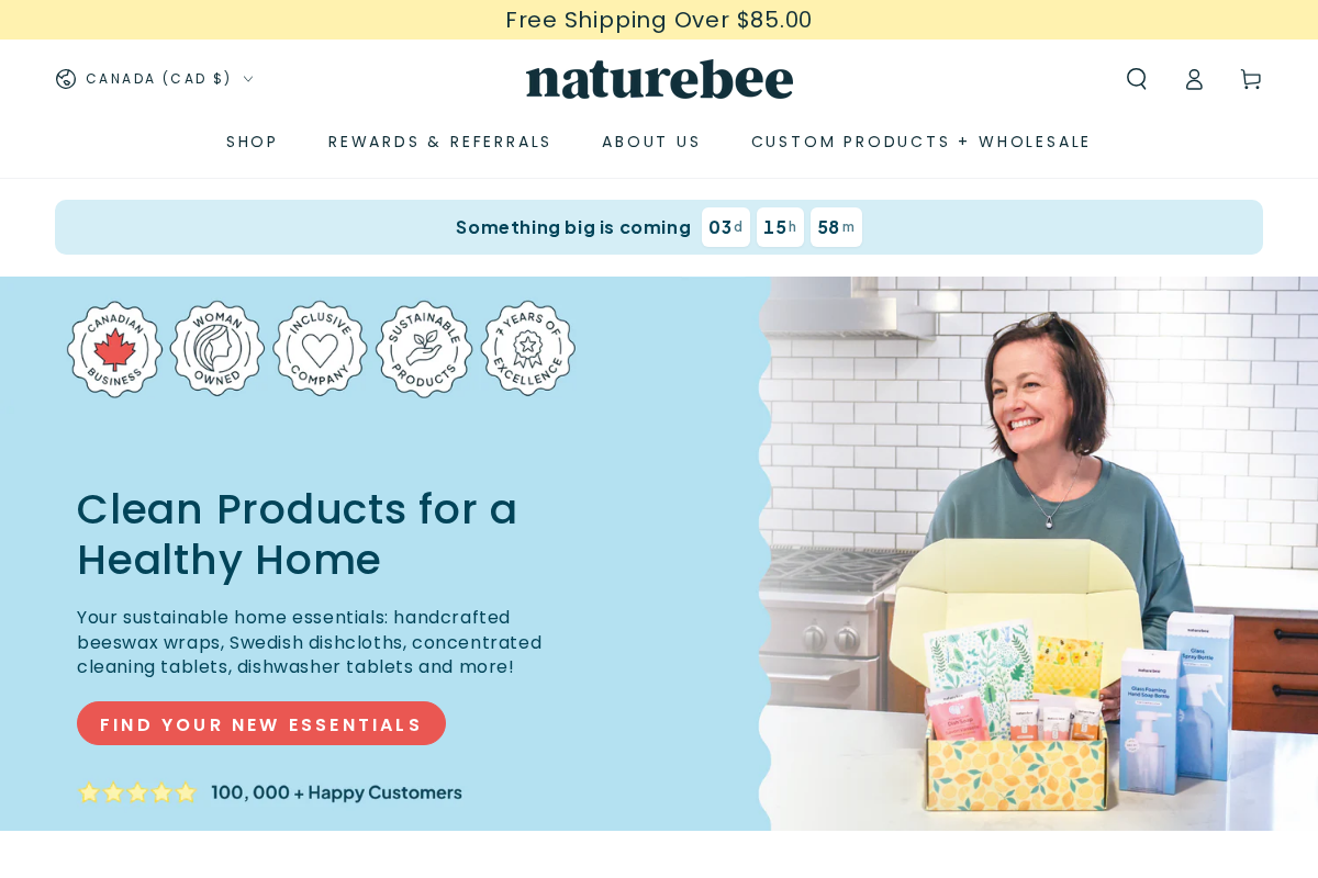 NATURE BEE homepage screenshot