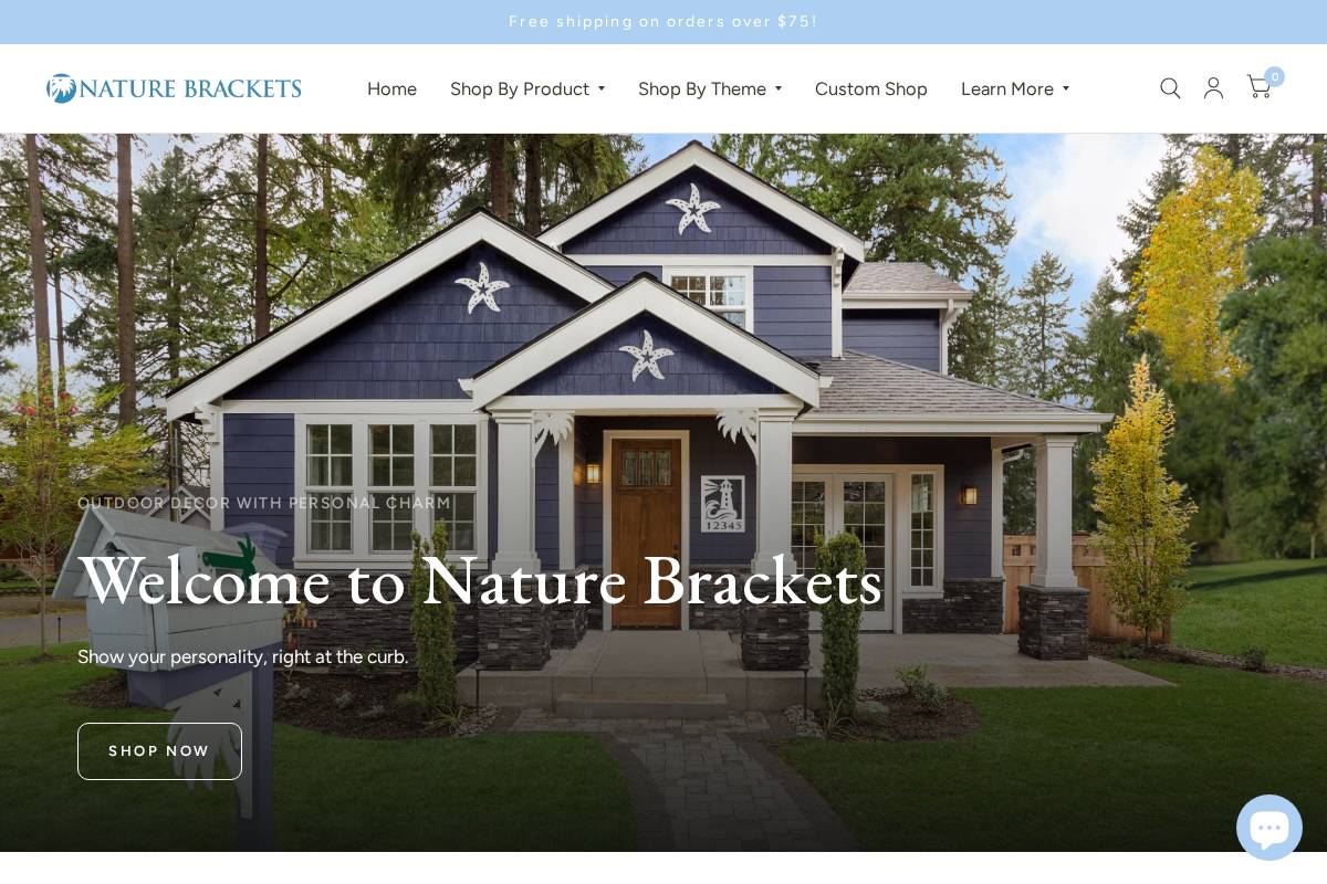 naturebrackets.com homepage screenshot