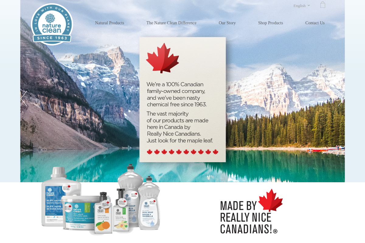 Nature Clean homepage screenshot