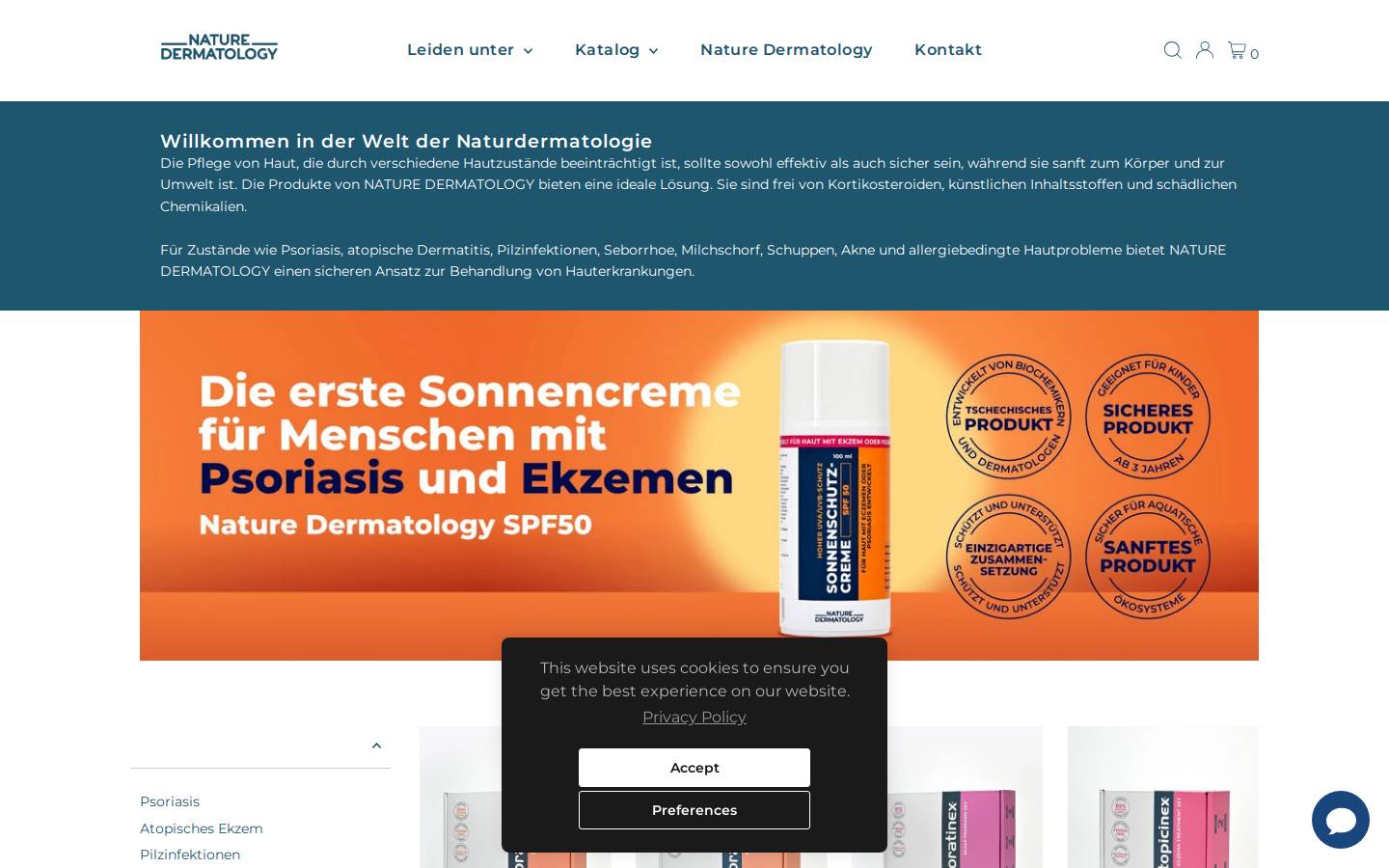 naturedermatology.de homepage screenshot