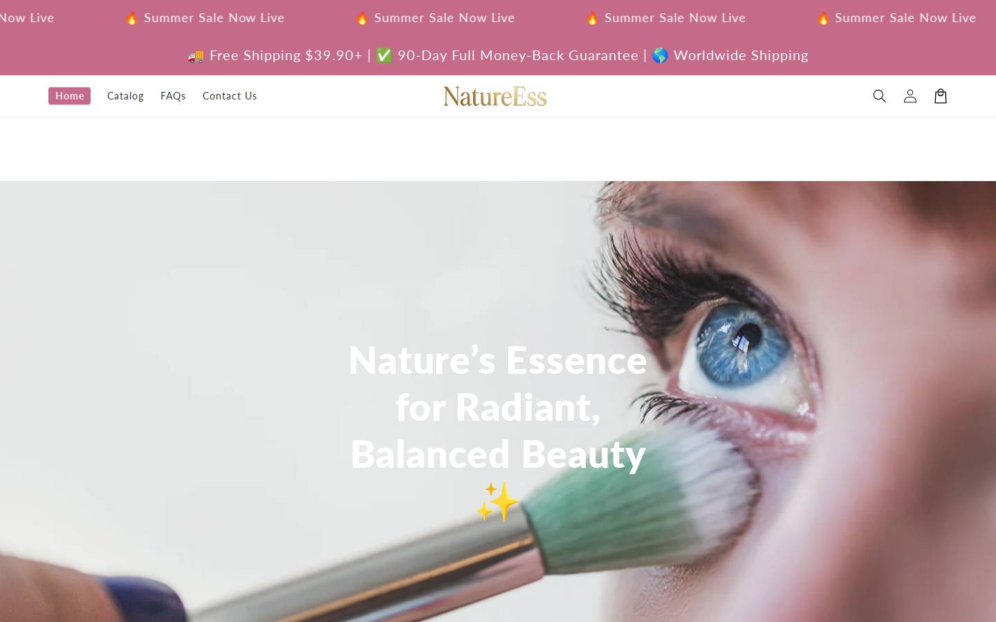 natureess.com homepage screenshot