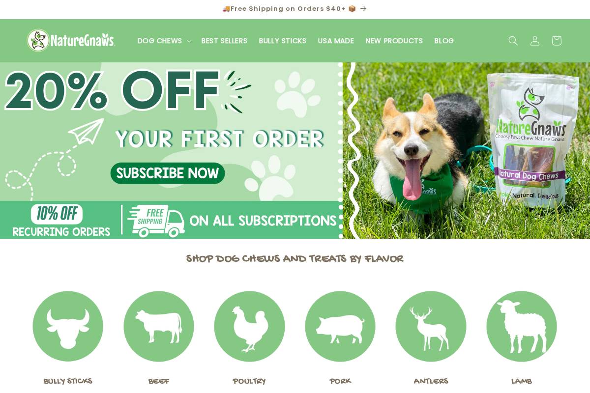 Naturegnaws homepage screenshot