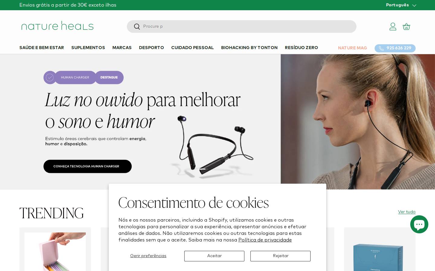 Natureheals homepage screenshot