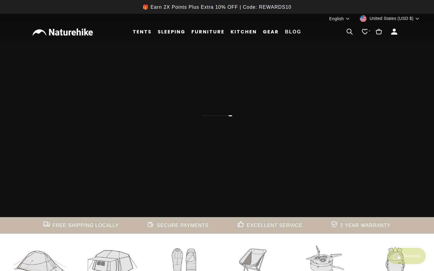 naturehike.com homepage screenshot