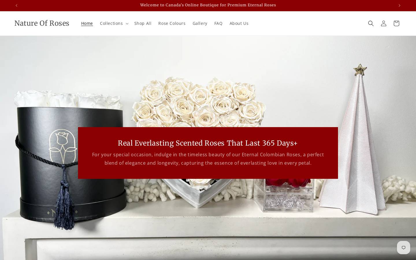 natureofroses.com homepage screenshot