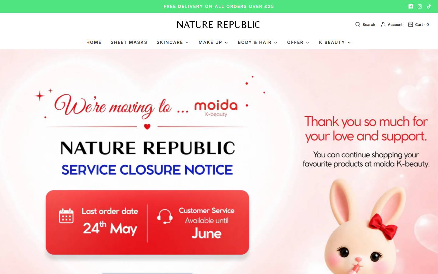 Naturerepublicuk homepage screenshot