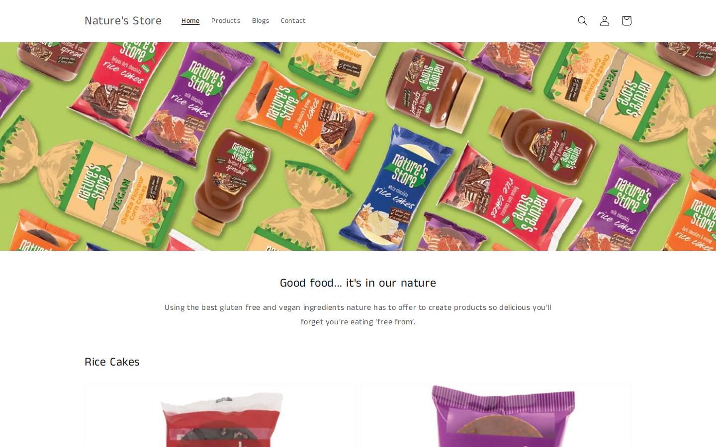 natures-store.co homepage screenshot