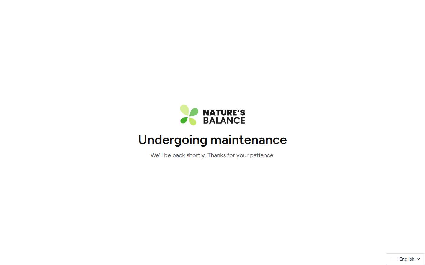 Naturesbalance homepage screenshot