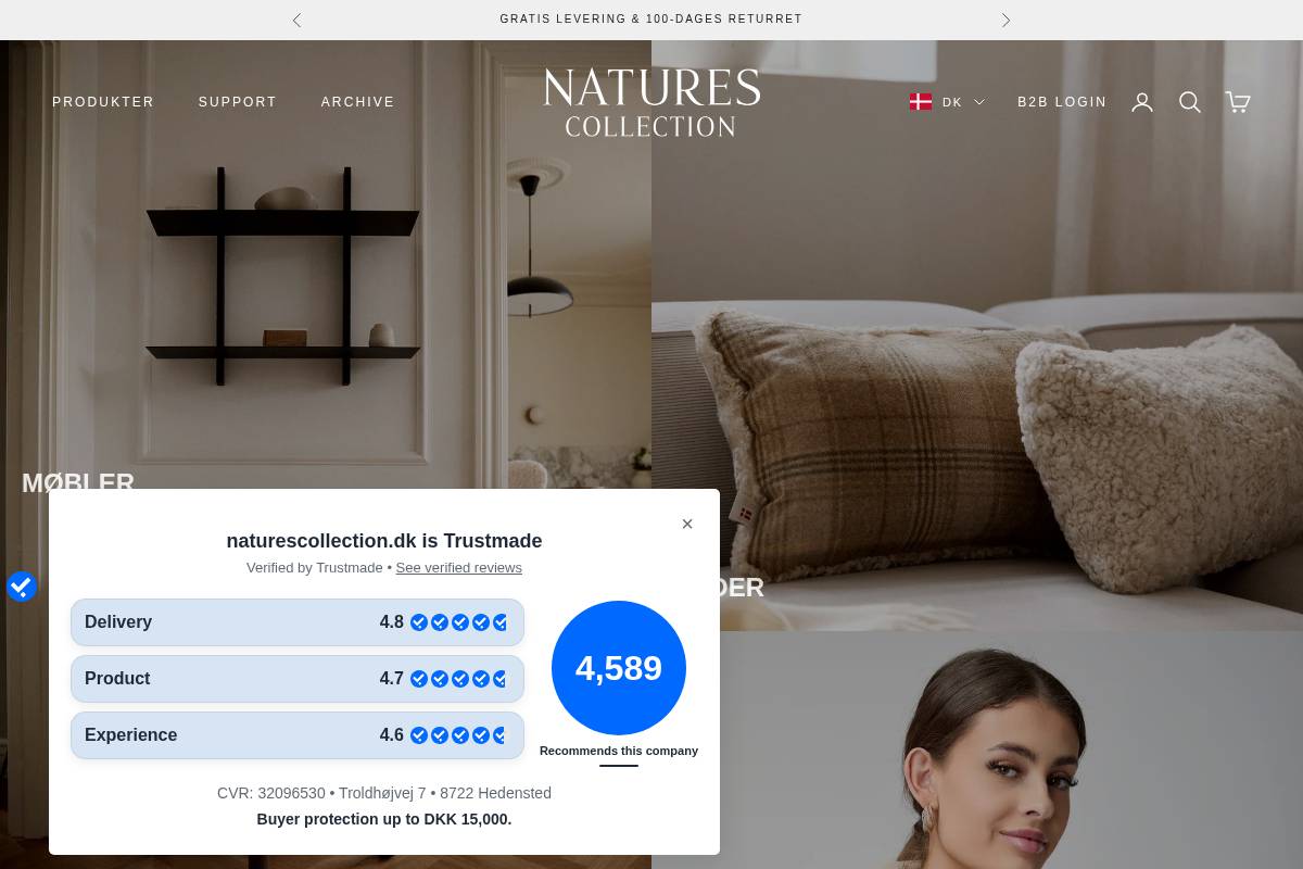 Naturescollection homepage screenshot