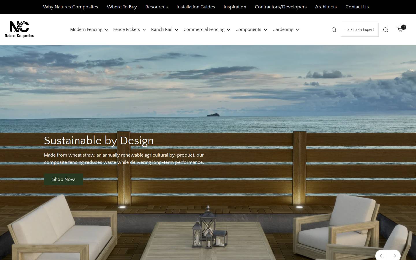 naturescomposites.com homepage screenshot