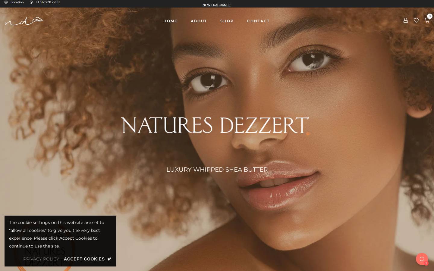 naturesdezzert.com homepage screenshot