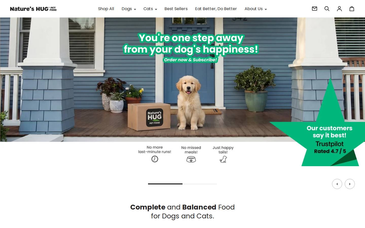 natureshug.com homepage screenshot