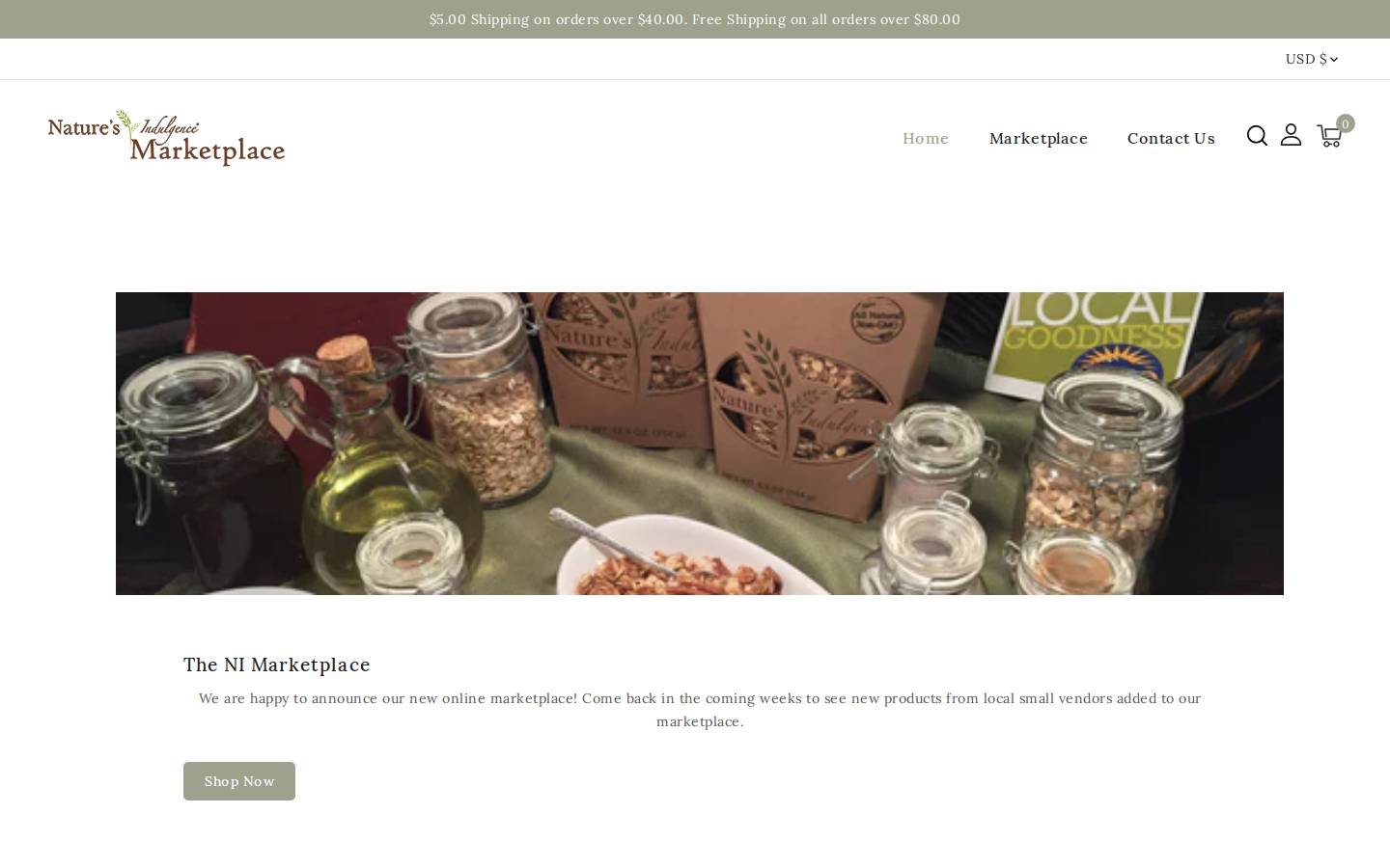 naturesindulgence.com homepage screenshot