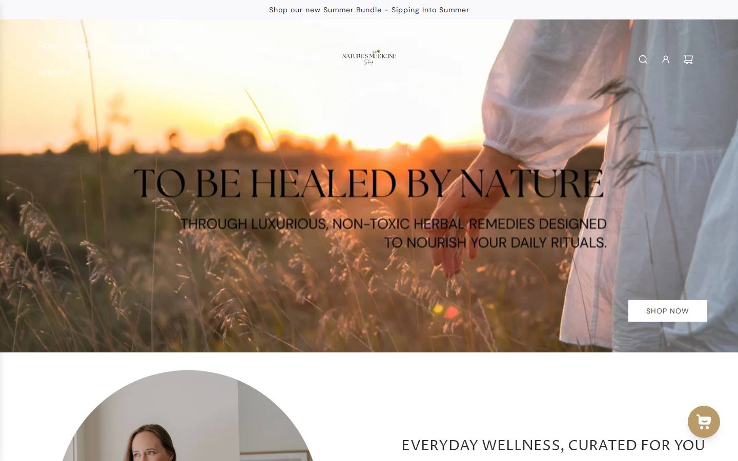 naturesmedicineshop.com homepage screenshot