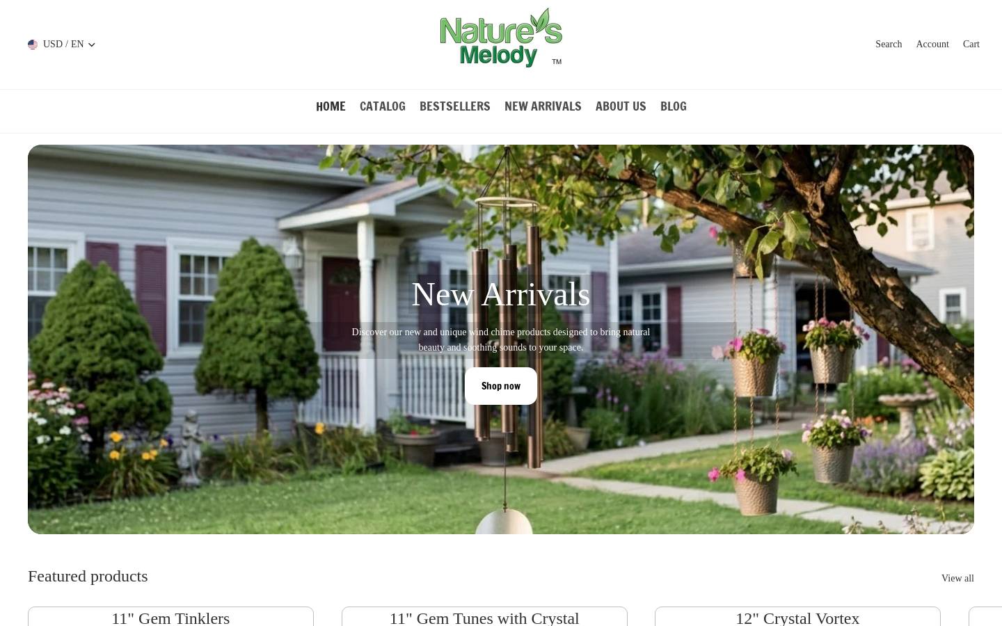 naturesmelody.com homepage screenshot