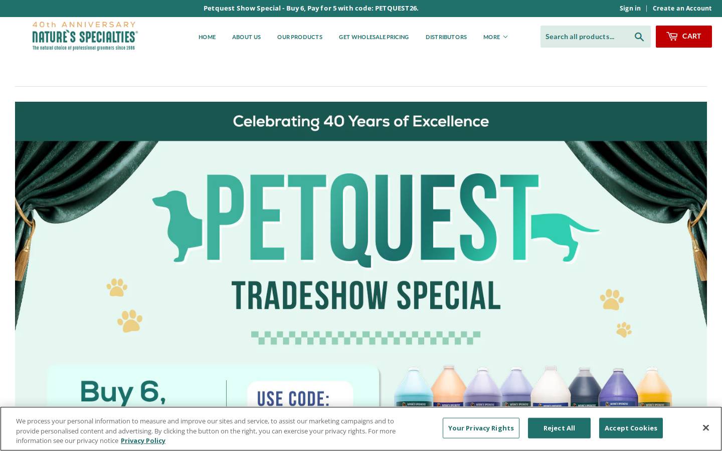 naturesspecialties.com homepage screenshot