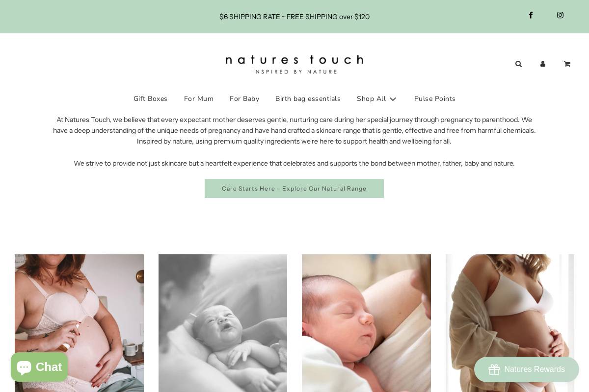 naturestouch.co.nz homepage screenshot