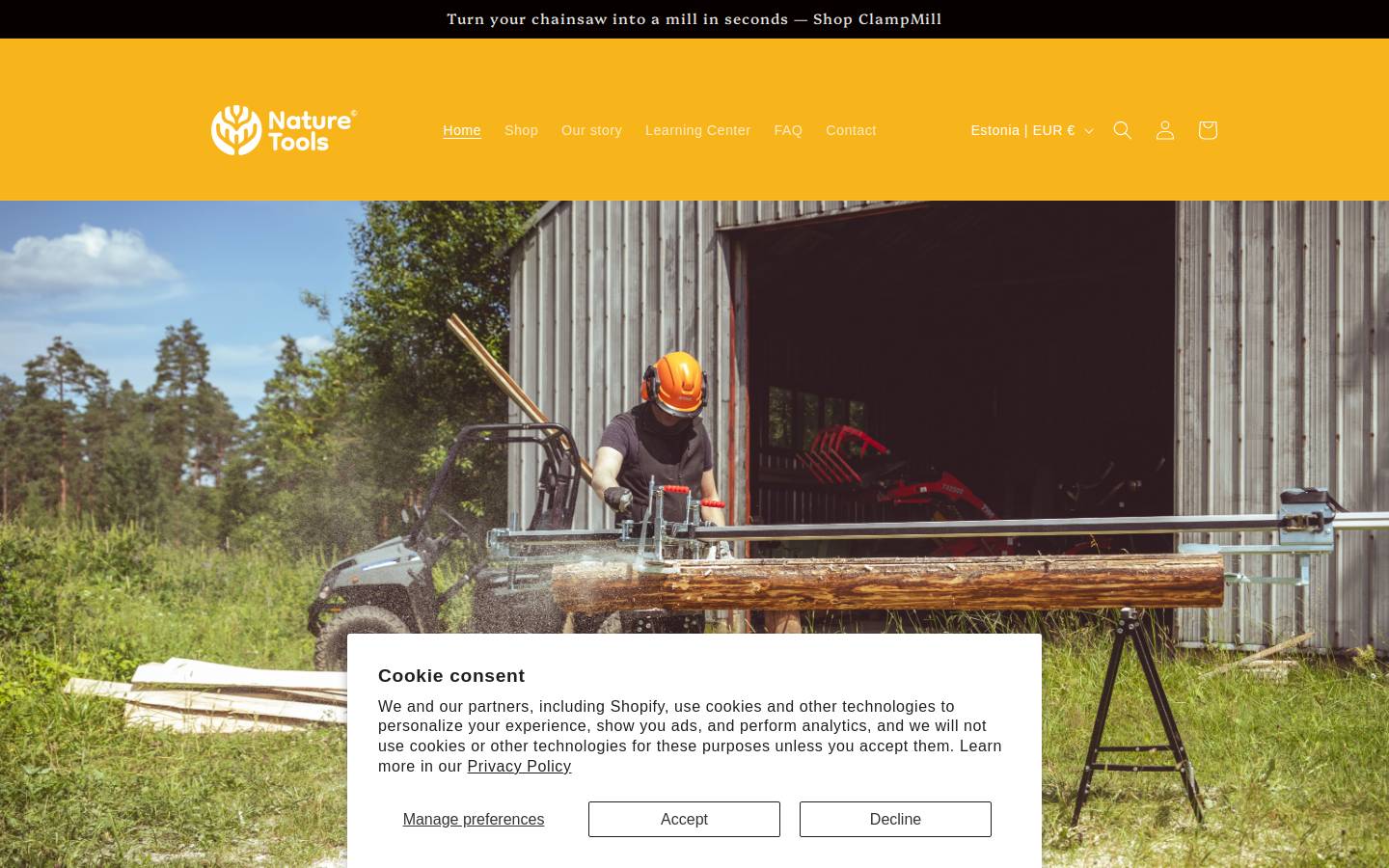 naturetools.com homepage screenshot