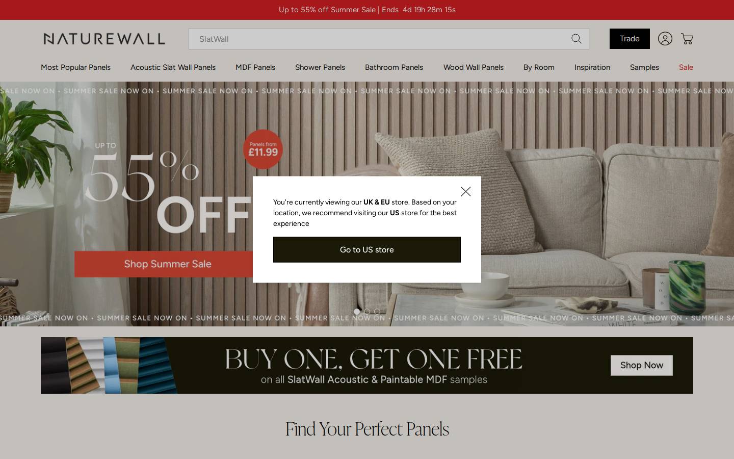 Naturewall homepage screenshot