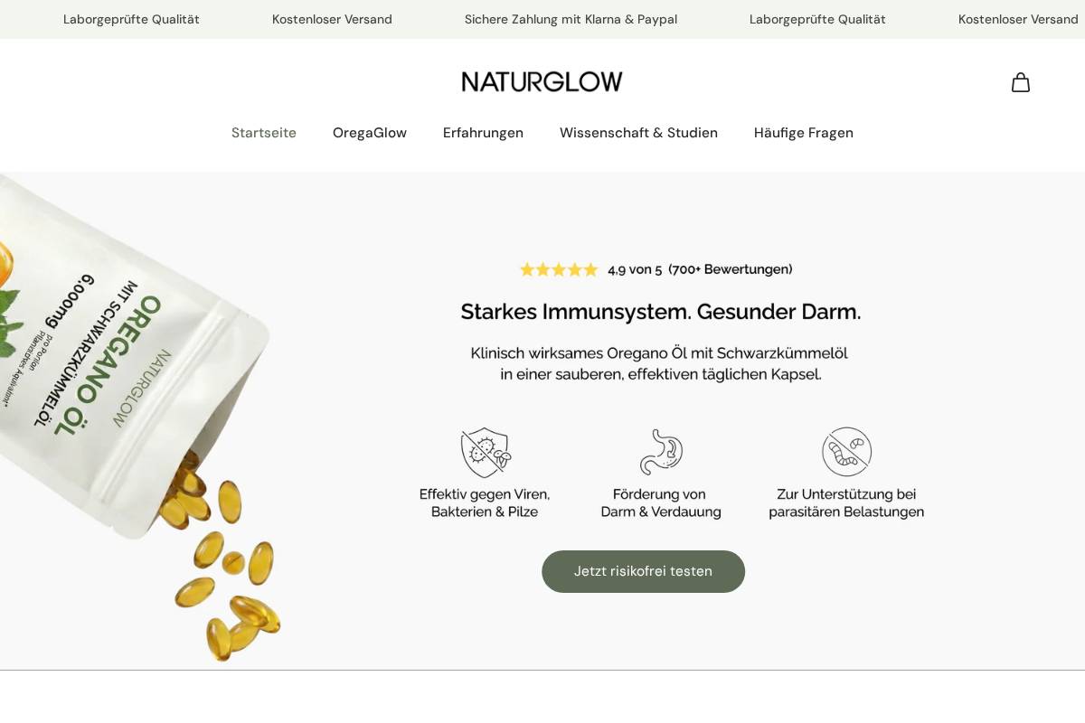 naturglow.de homepage screenshot