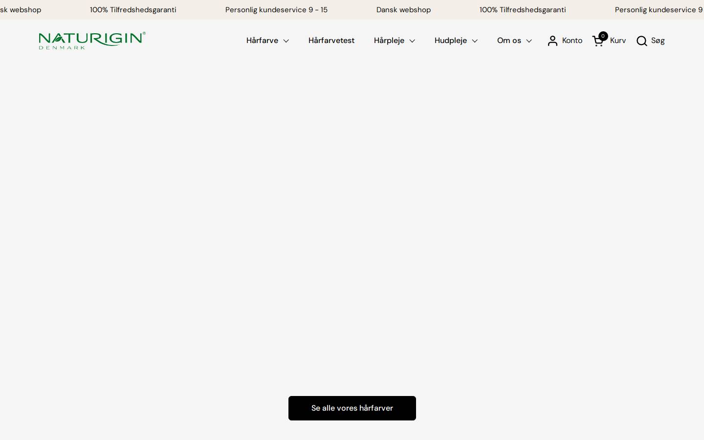 Naturigin homepage screenshot