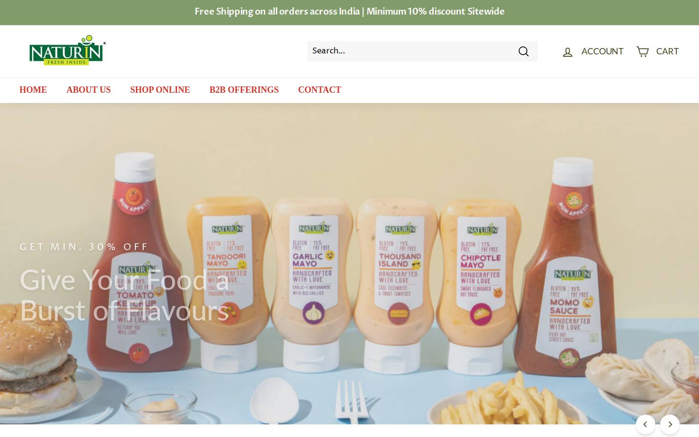 naturin.in homepage screenshot