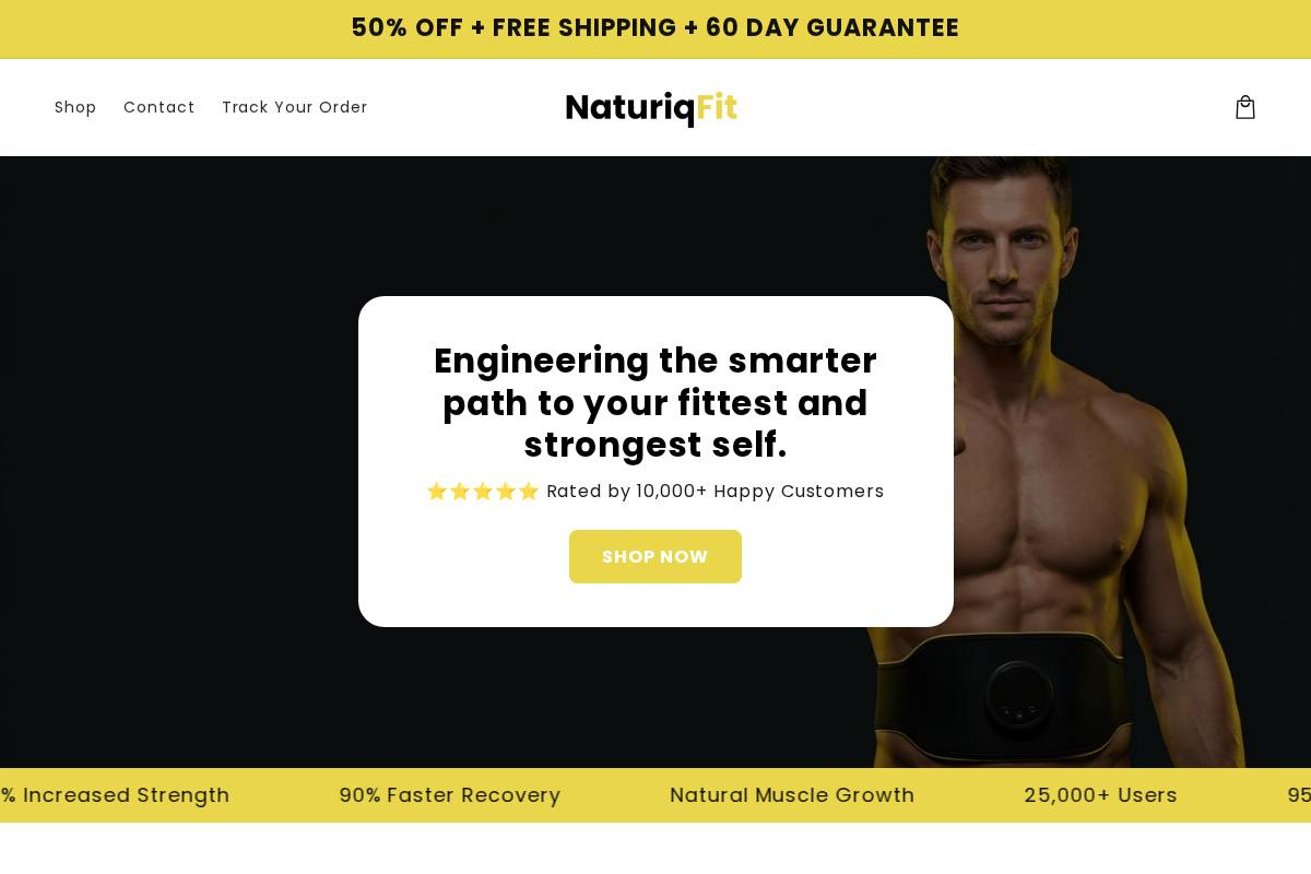 naturiqfit.com homepage screenshot