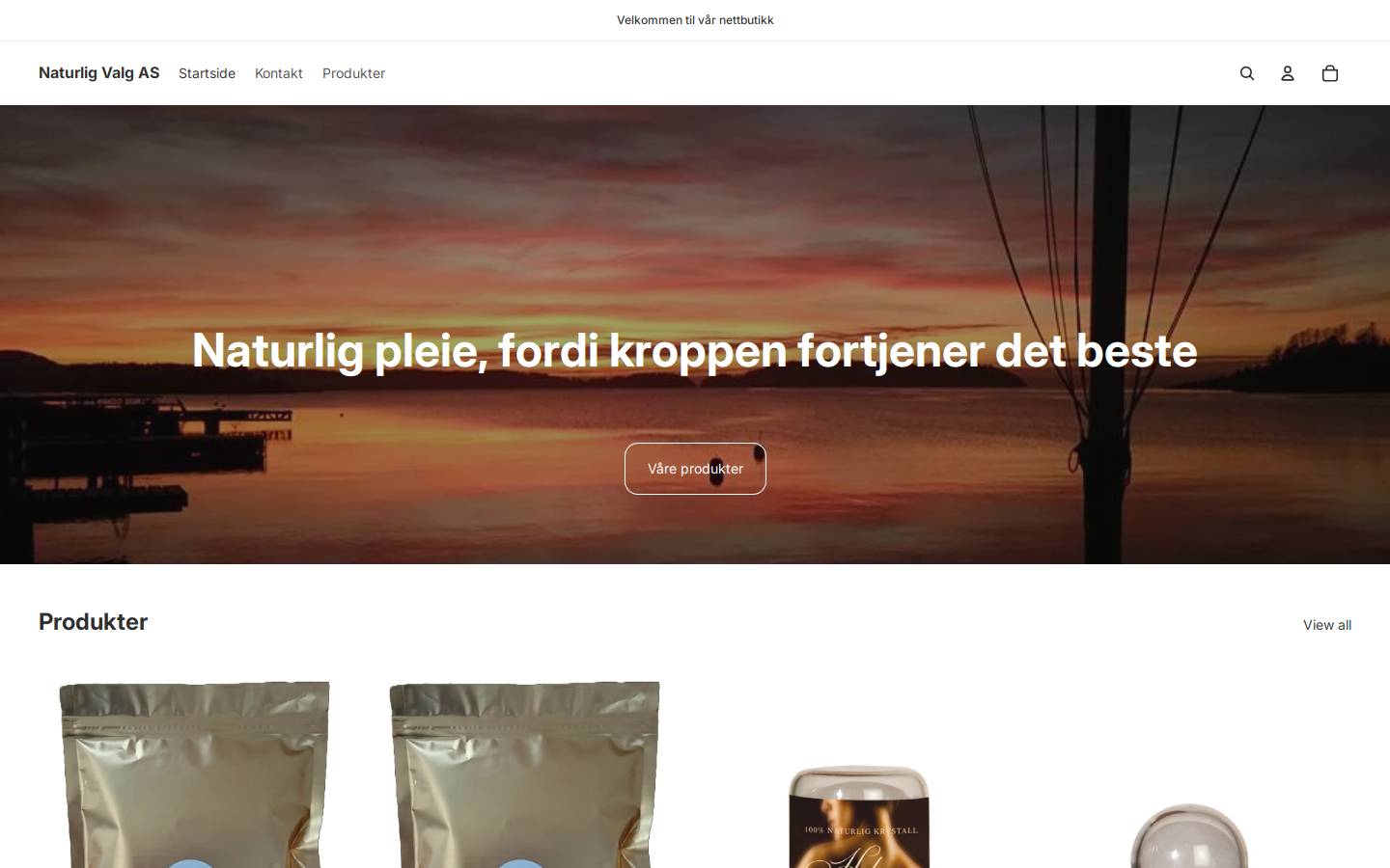naturligvalg.no homepage screenshot