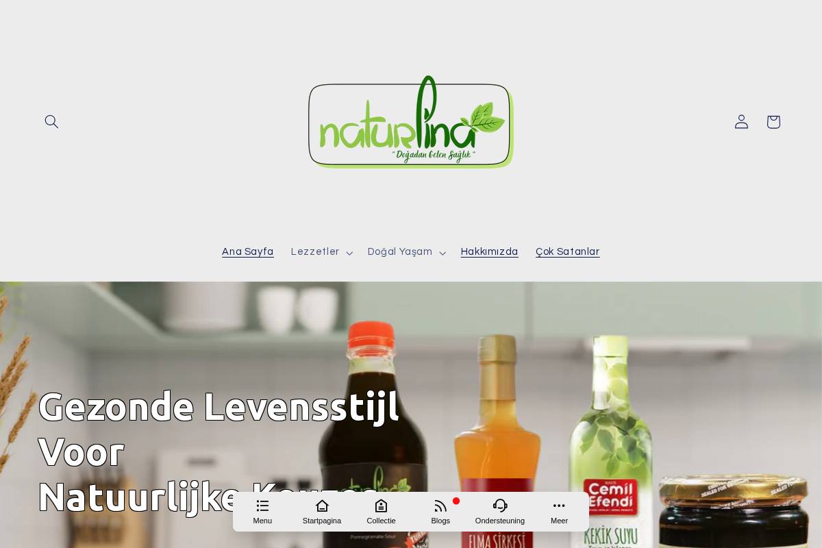naturlinaorganics.com homepage screenshot