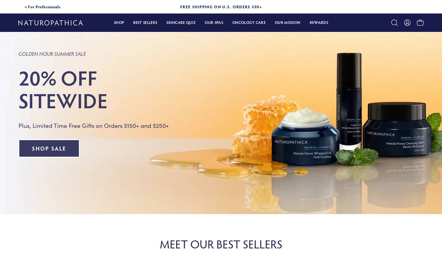 Naturopathica homepage screenshot