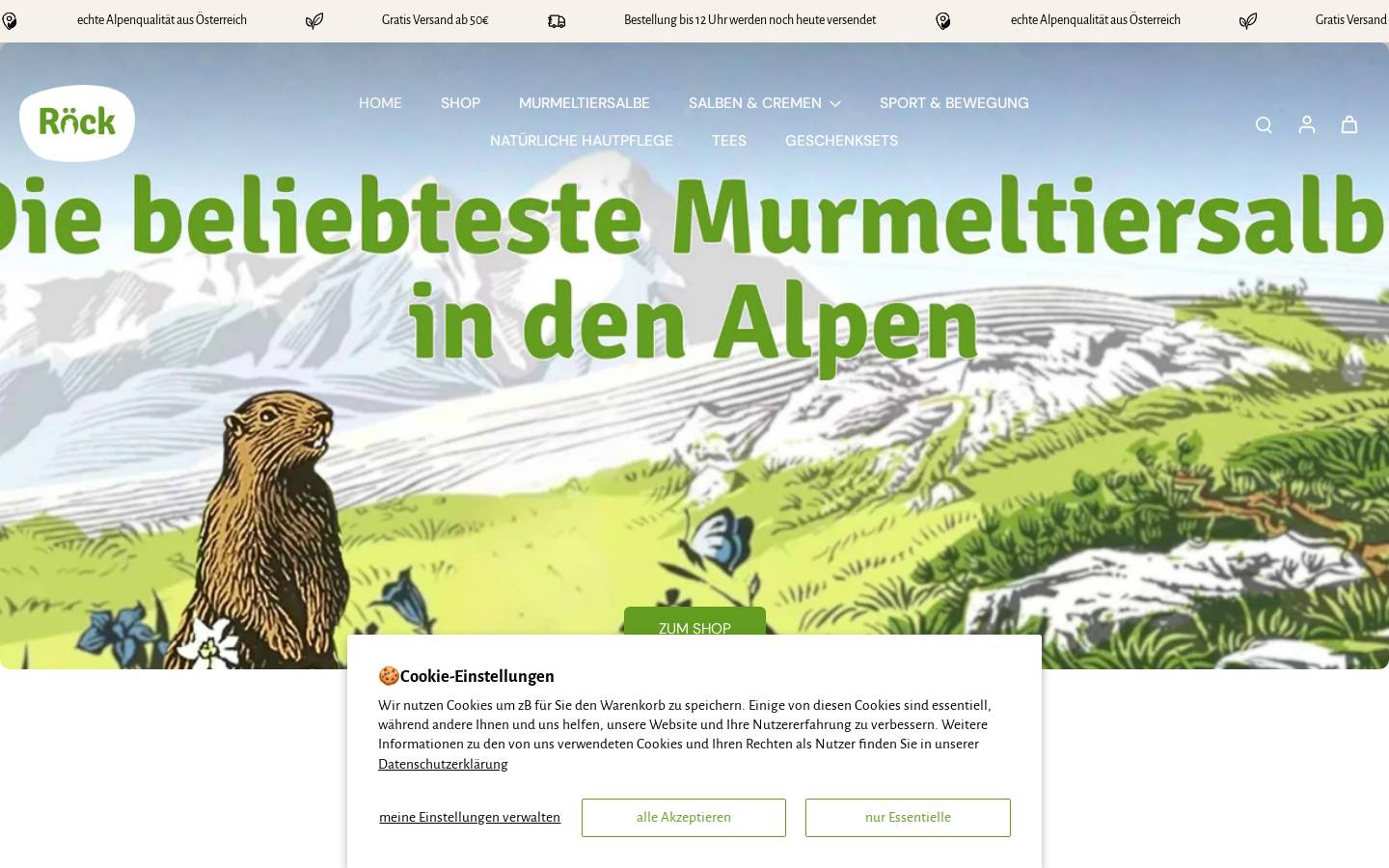 naturprodukte-roeck.com homepage screenshot