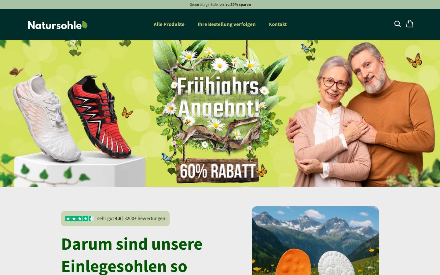 Natursohle homepage screenshot