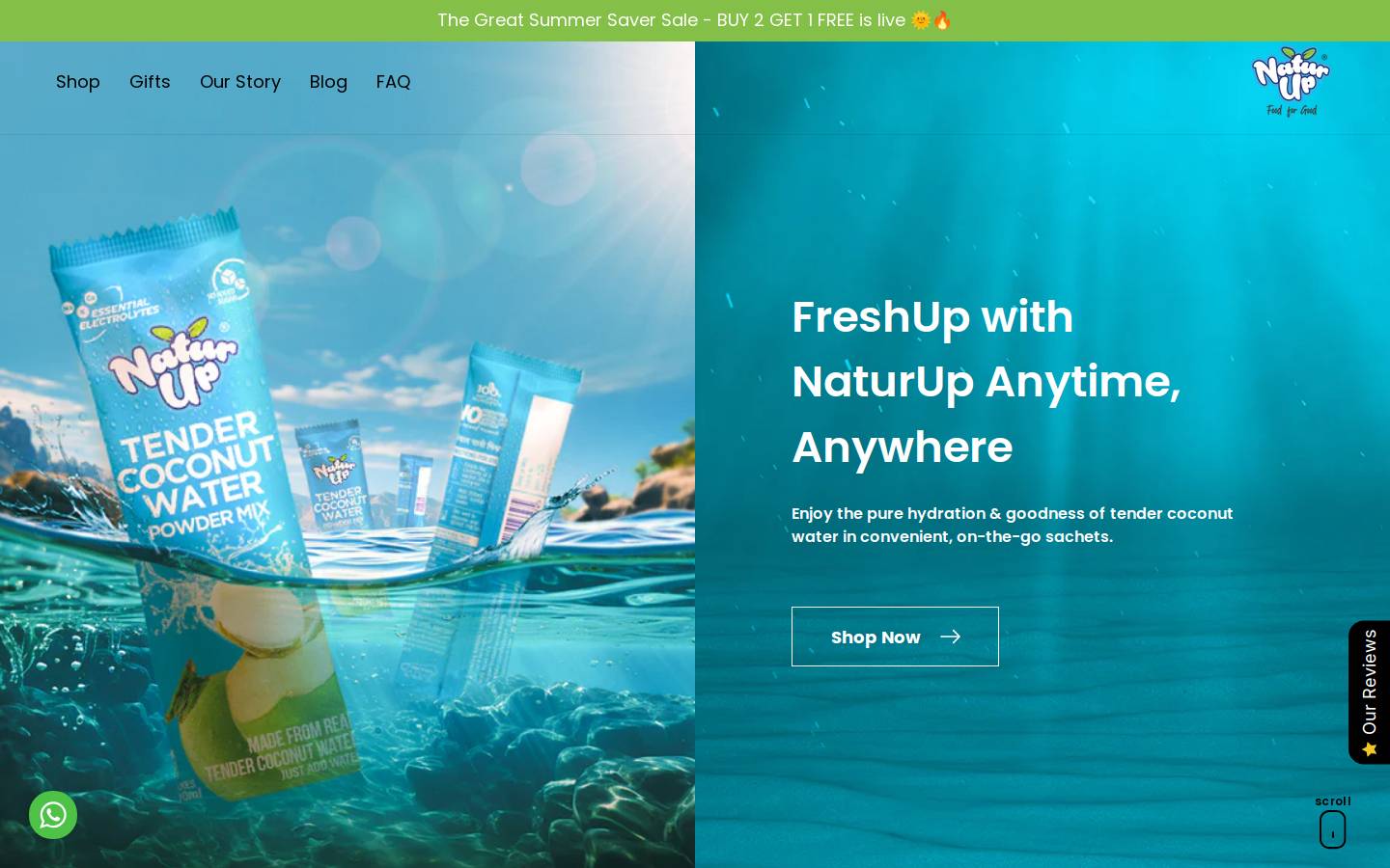naturupproducts.com homepage screenshot