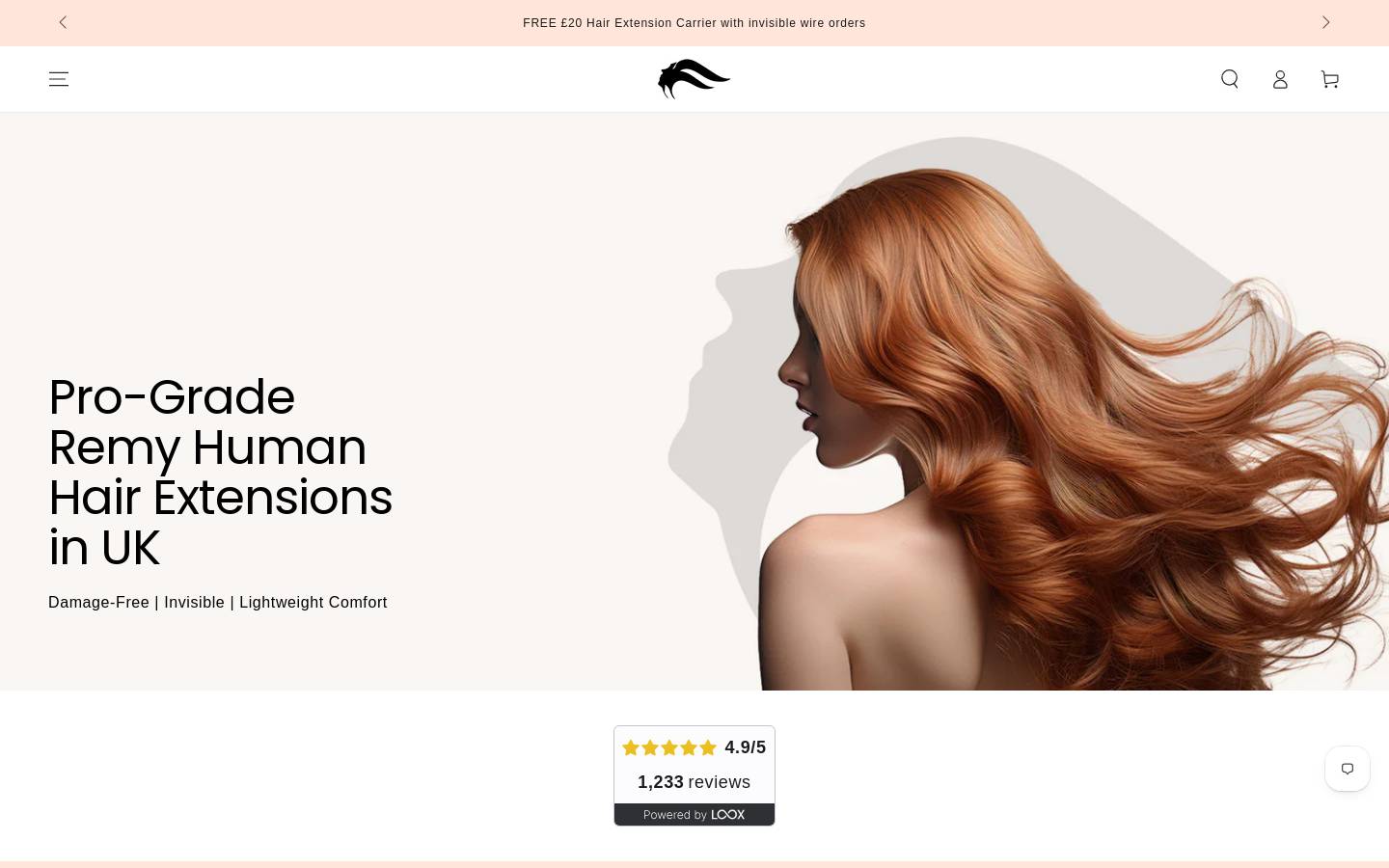 Naturyl Extensions homepage screenshot