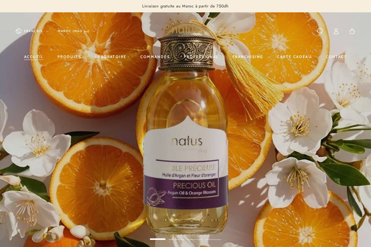 natusmarrakech.com homepage screenshot