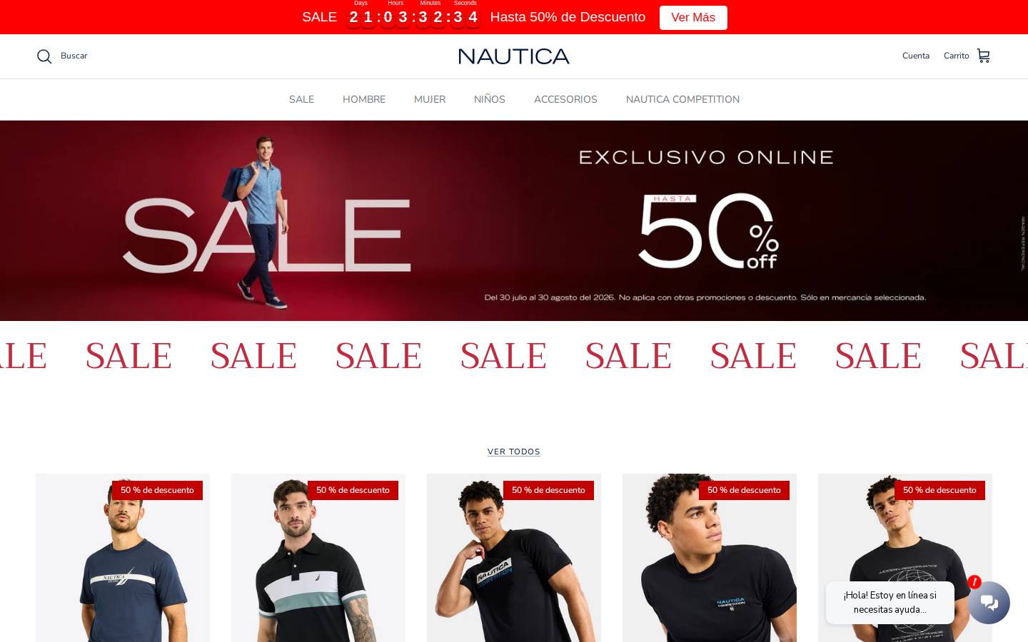 Nautica homepage screenshot