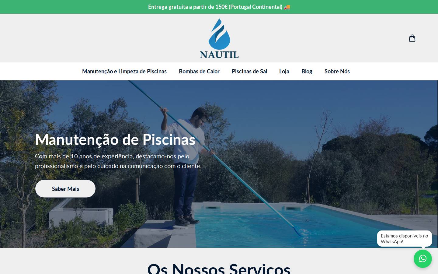 nautil.pt homepage screenshot