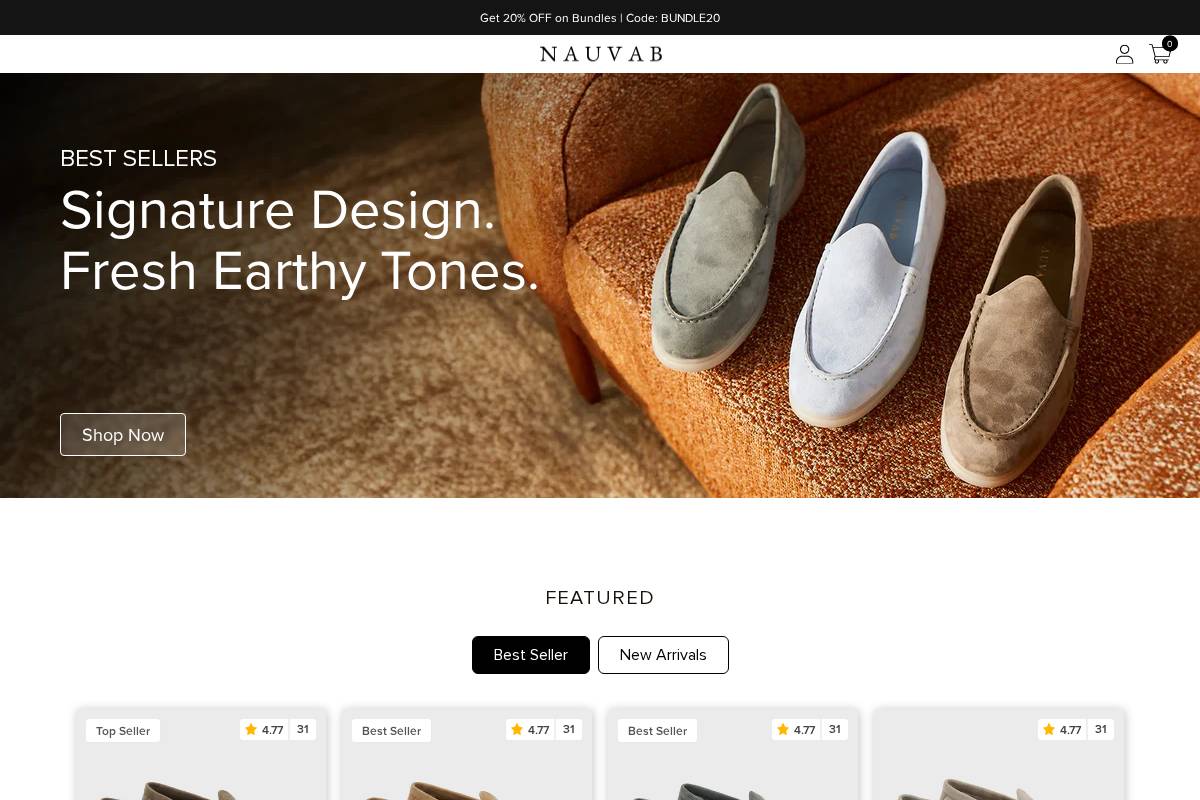 nauvab.com homepage screenshot