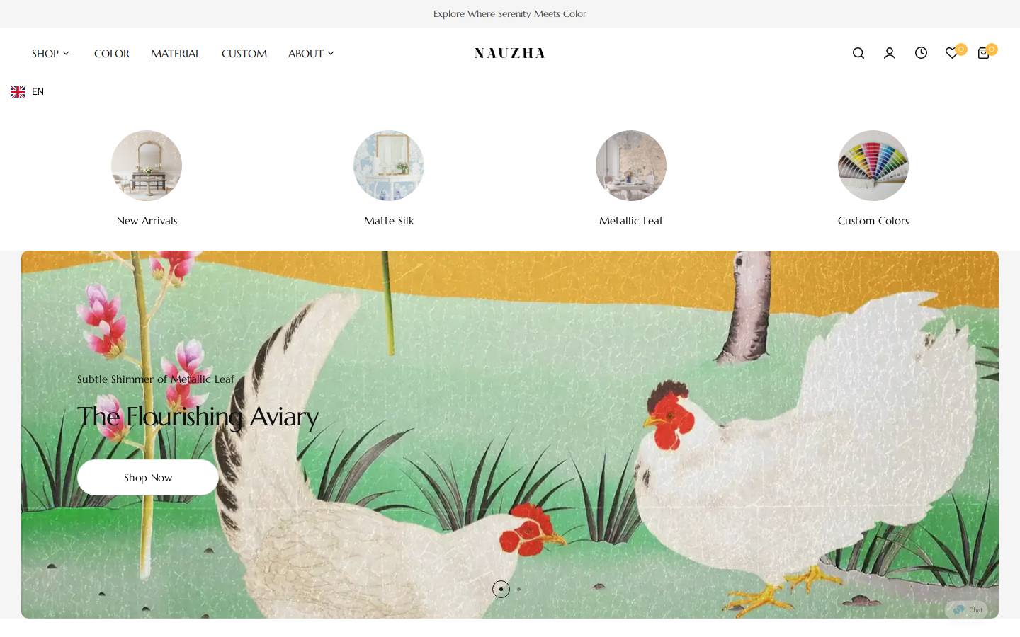 Nauzha homepage screenshot