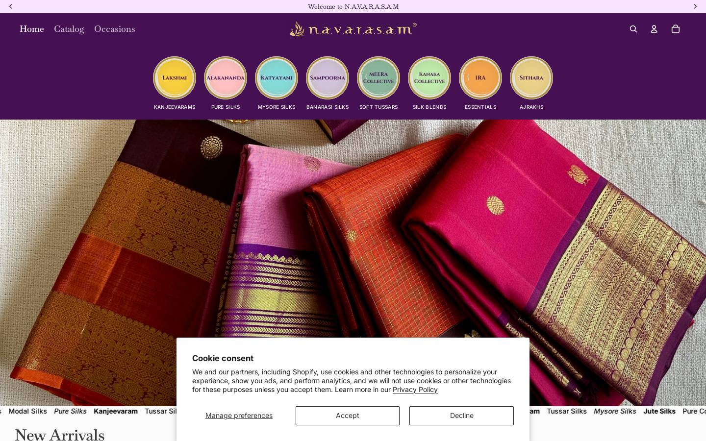 navarasamdesigns.com homepage screenshot