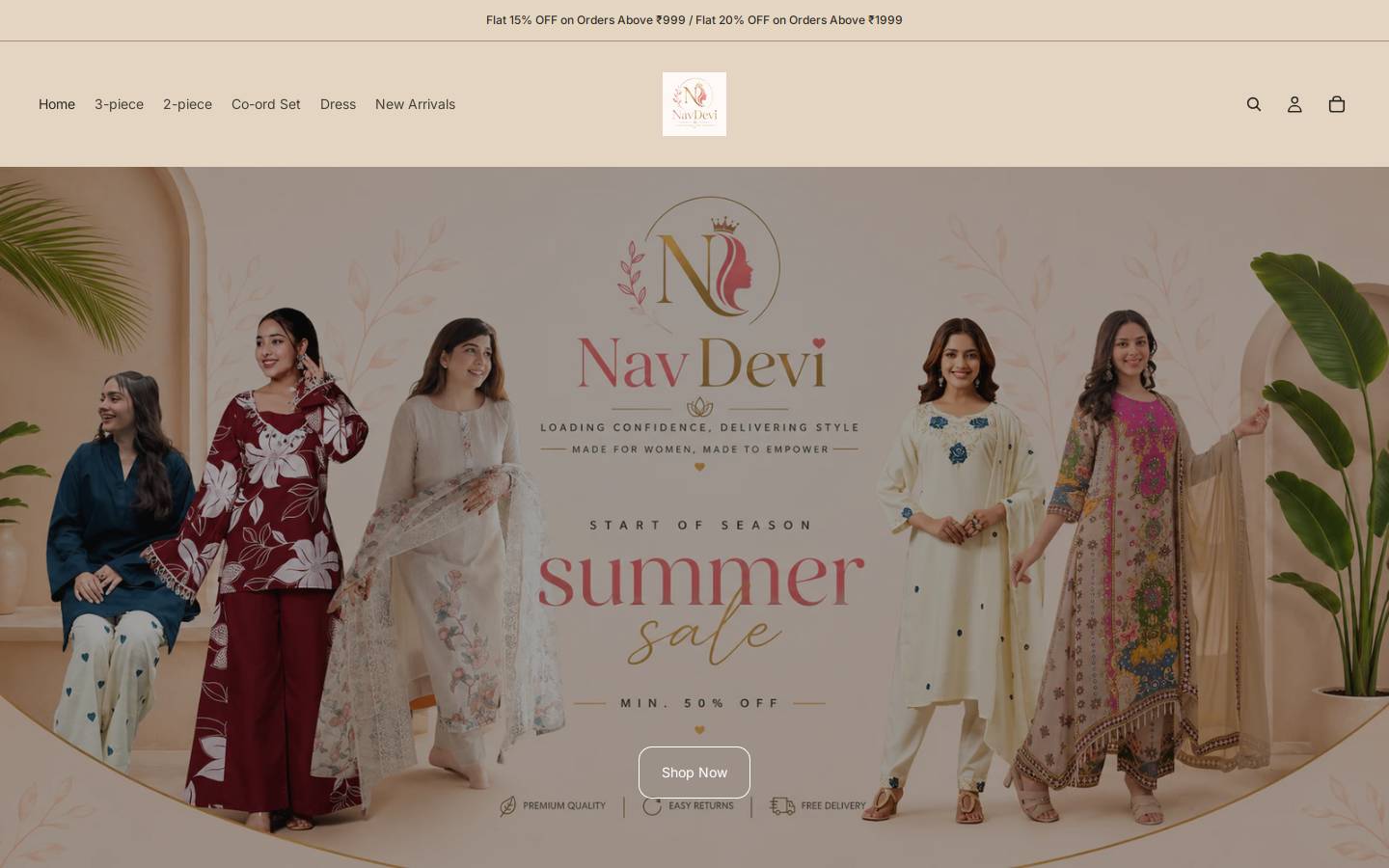navdevi.com homepage screenshot