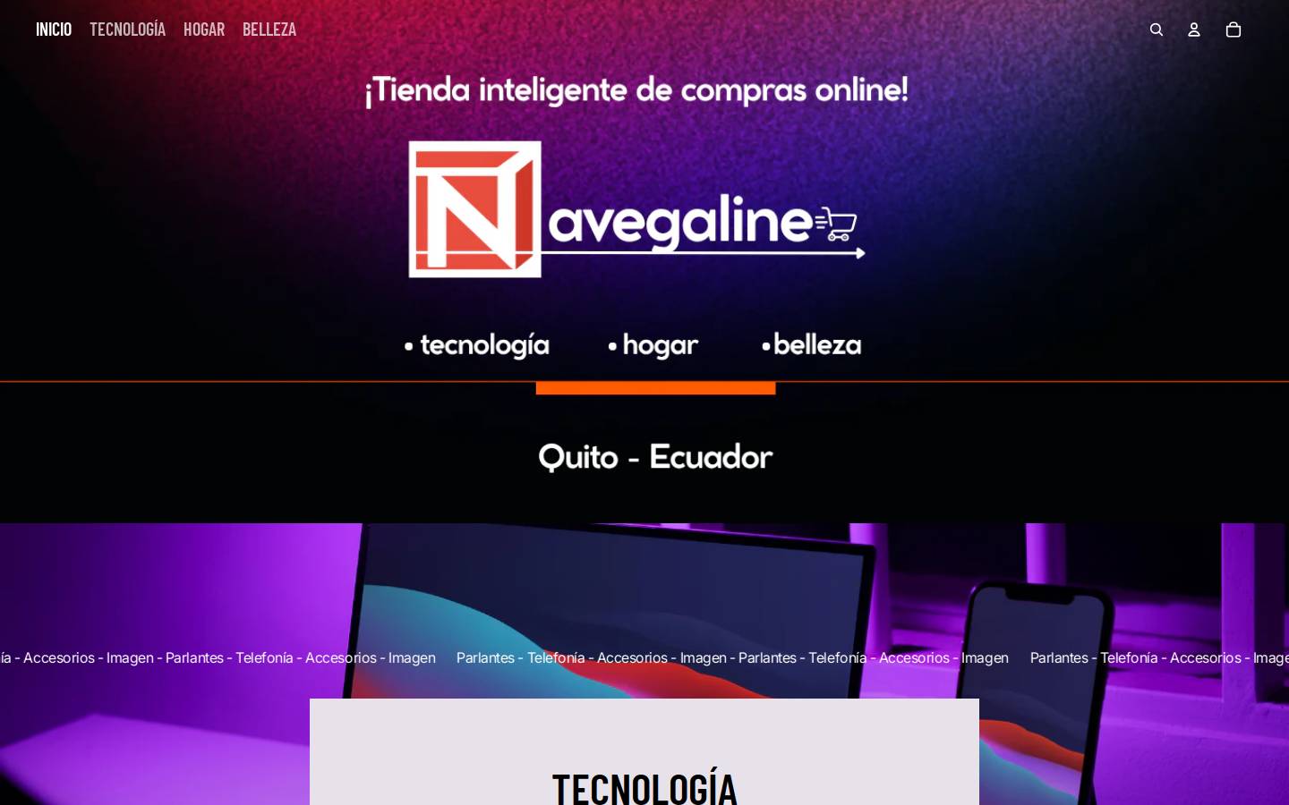 navegaline.com homepage screenshot