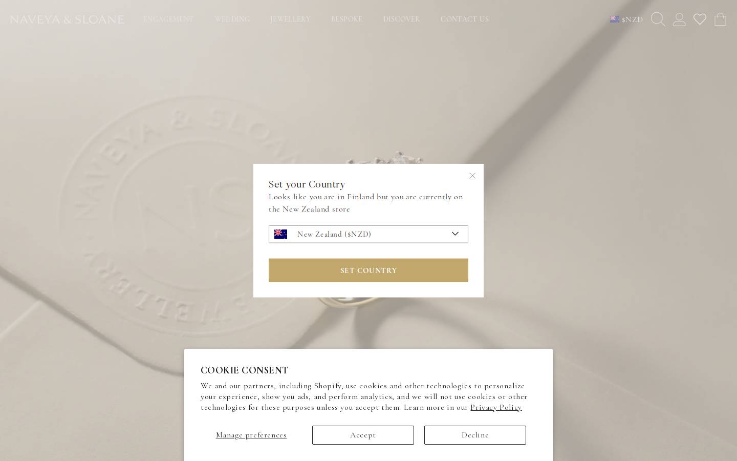 naveyaandsloane.com homepage screenshot