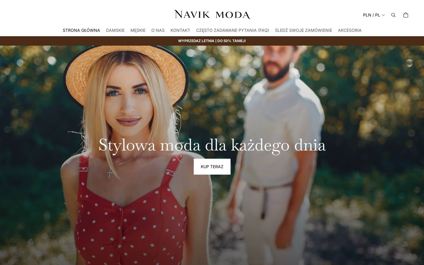 Navik Moda homepage screenshot