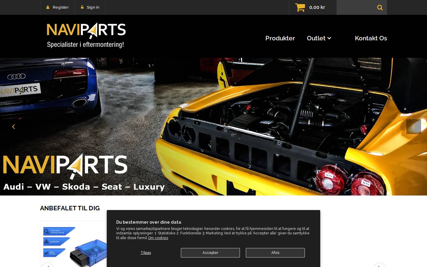 Naviparts homepage screenshot
