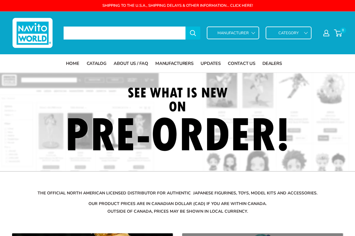 NAVITO WORLD homepage screenshot