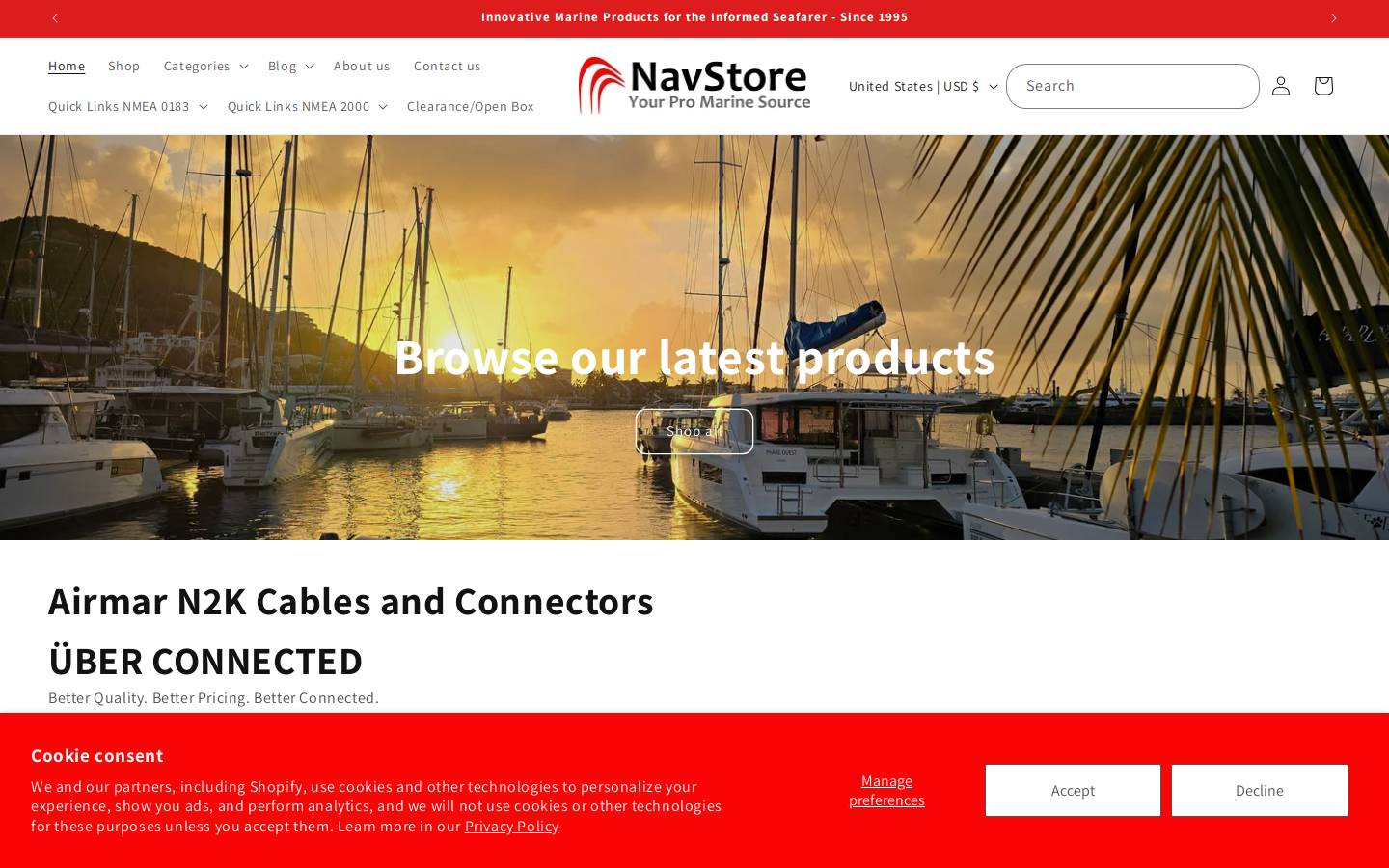 navstore.com homepage screenshot