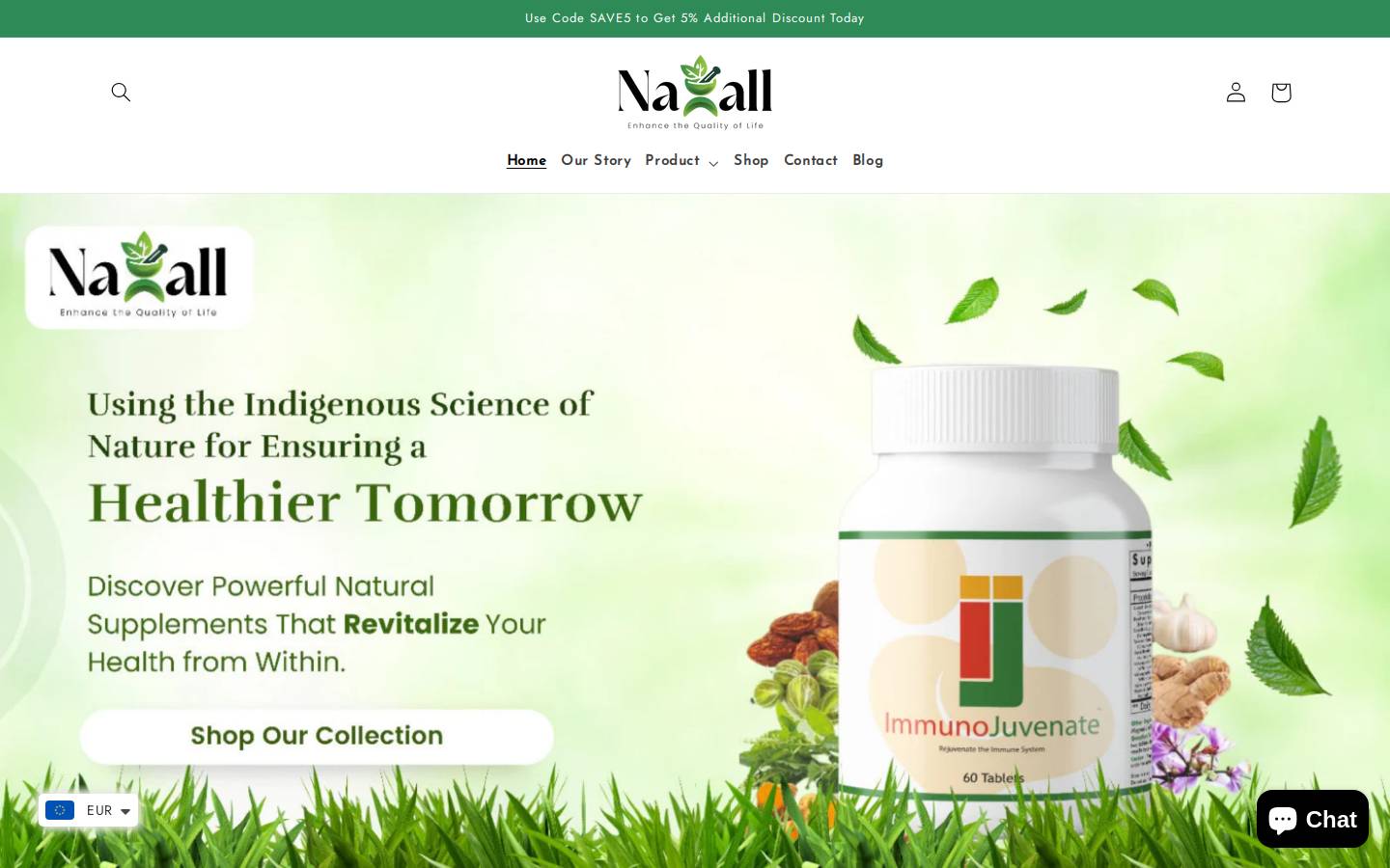 naxall.com homepage screenshot