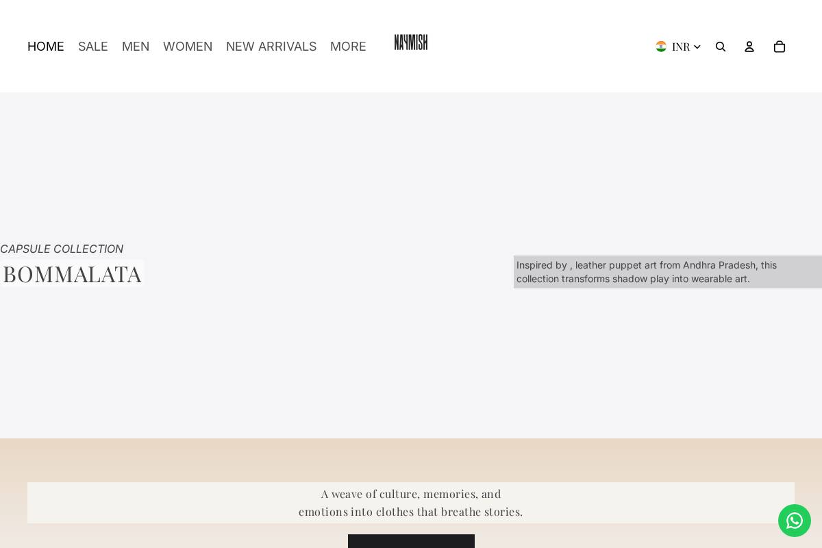 naymish.com homepage screenshot